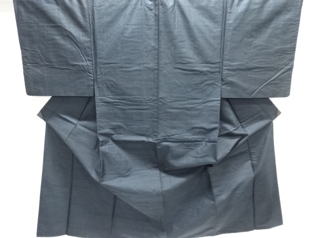 JAPANESE KIMONO / ANTIQUE MENS KIMONO / SILK / TSUMUGI / WOVEN KIKKO KASURI PATTERN